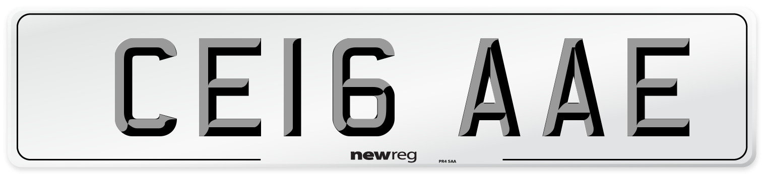 CE16 AAE Number Plate from New Reg